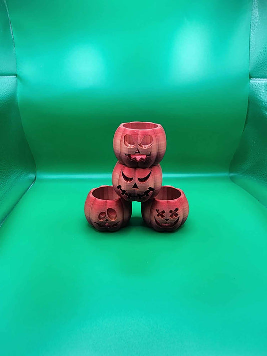 Tea Light jack-o-lanterns set