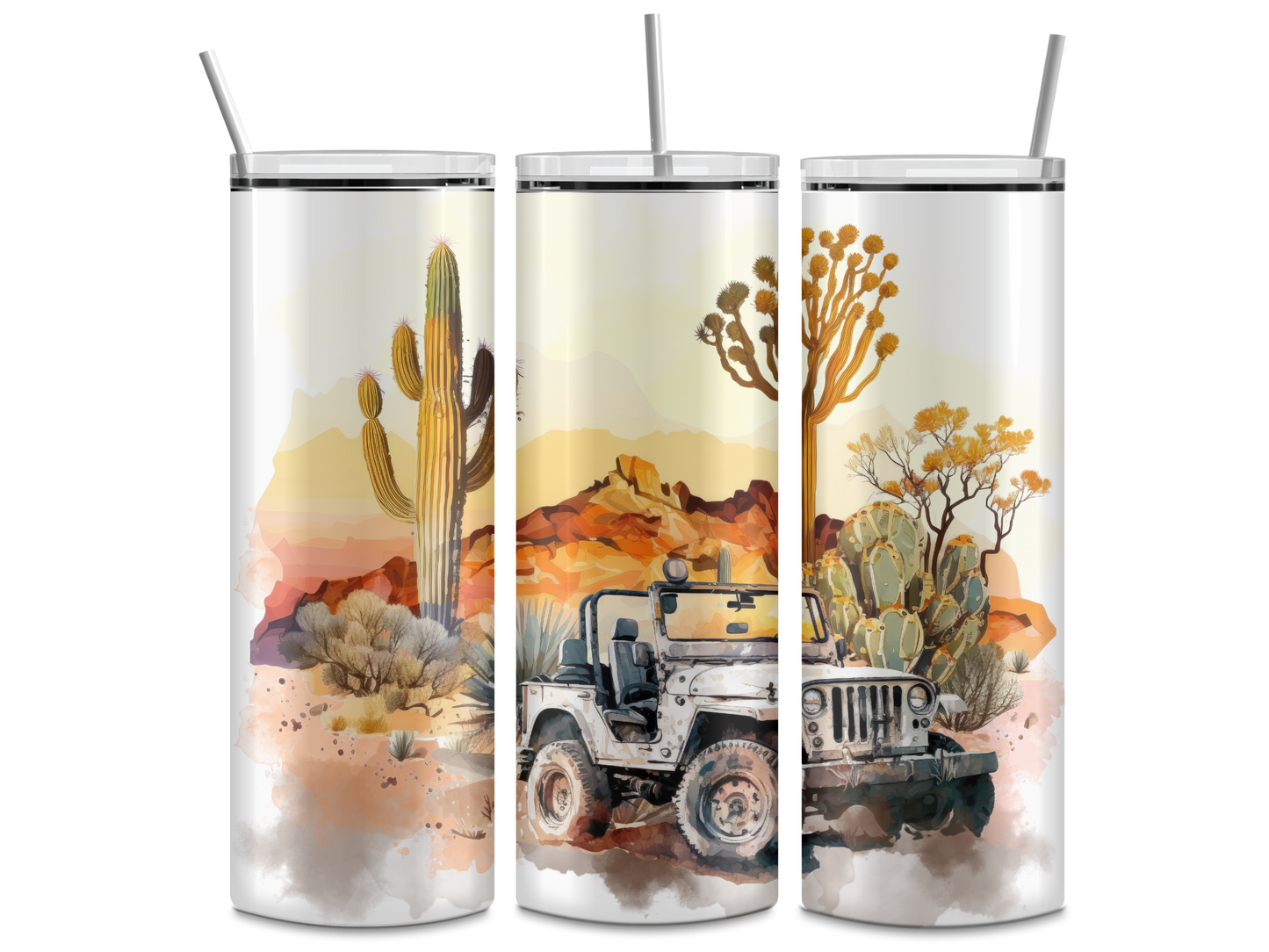 Jeep dessert 20 oz Stainless Steel Tumbler with lid